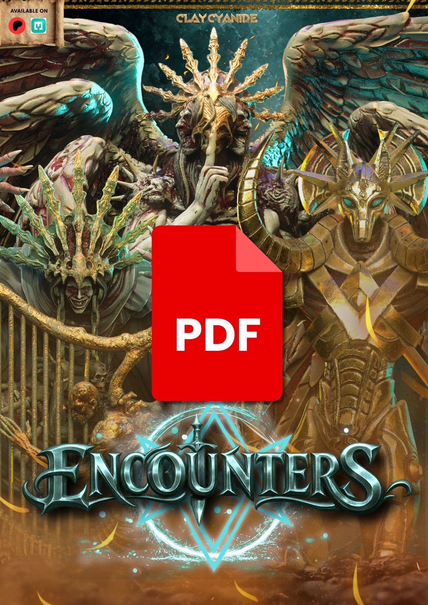 The Court of Seere — Encounters PDF cover, Goetic Campaign Series by Clay Cyanide